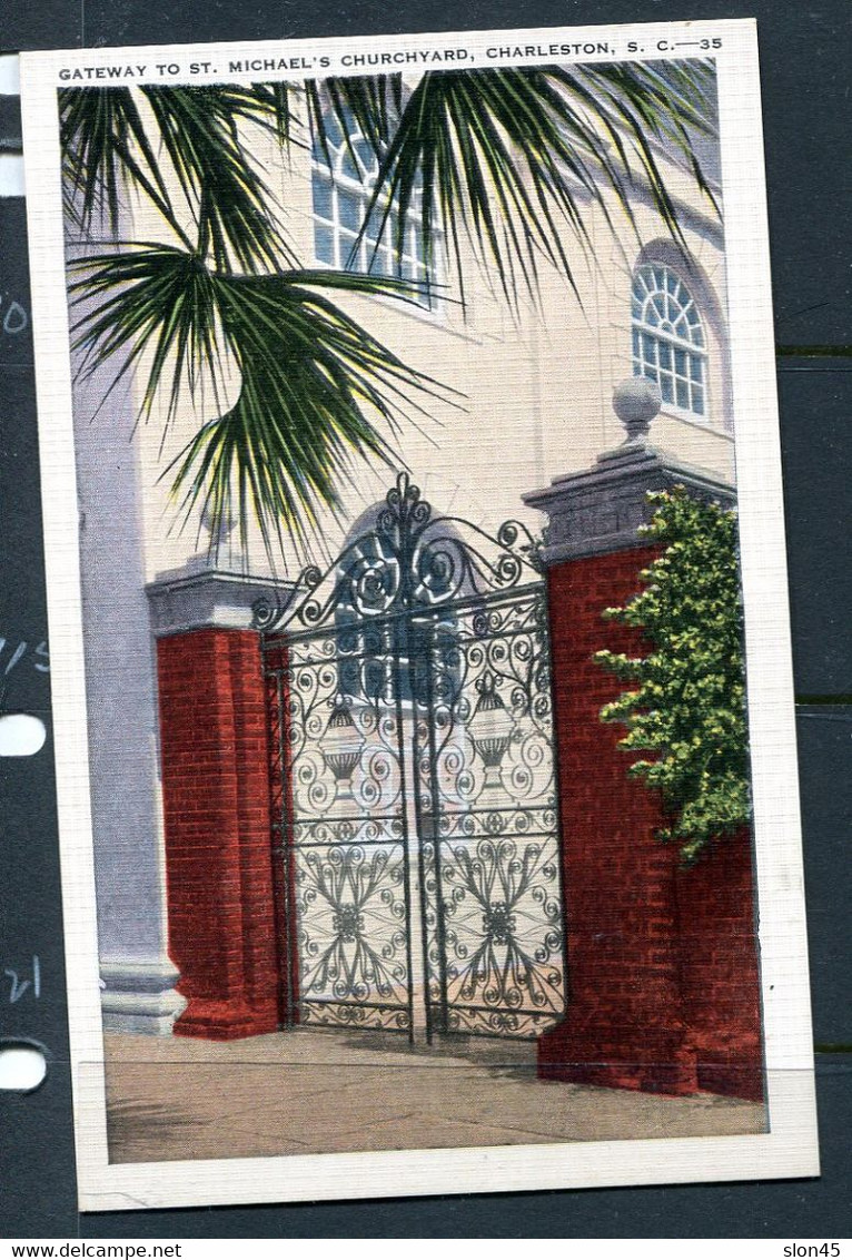 USA Postal Card Gateway To St Michael's Churchyard Unused 12591 - Charleston