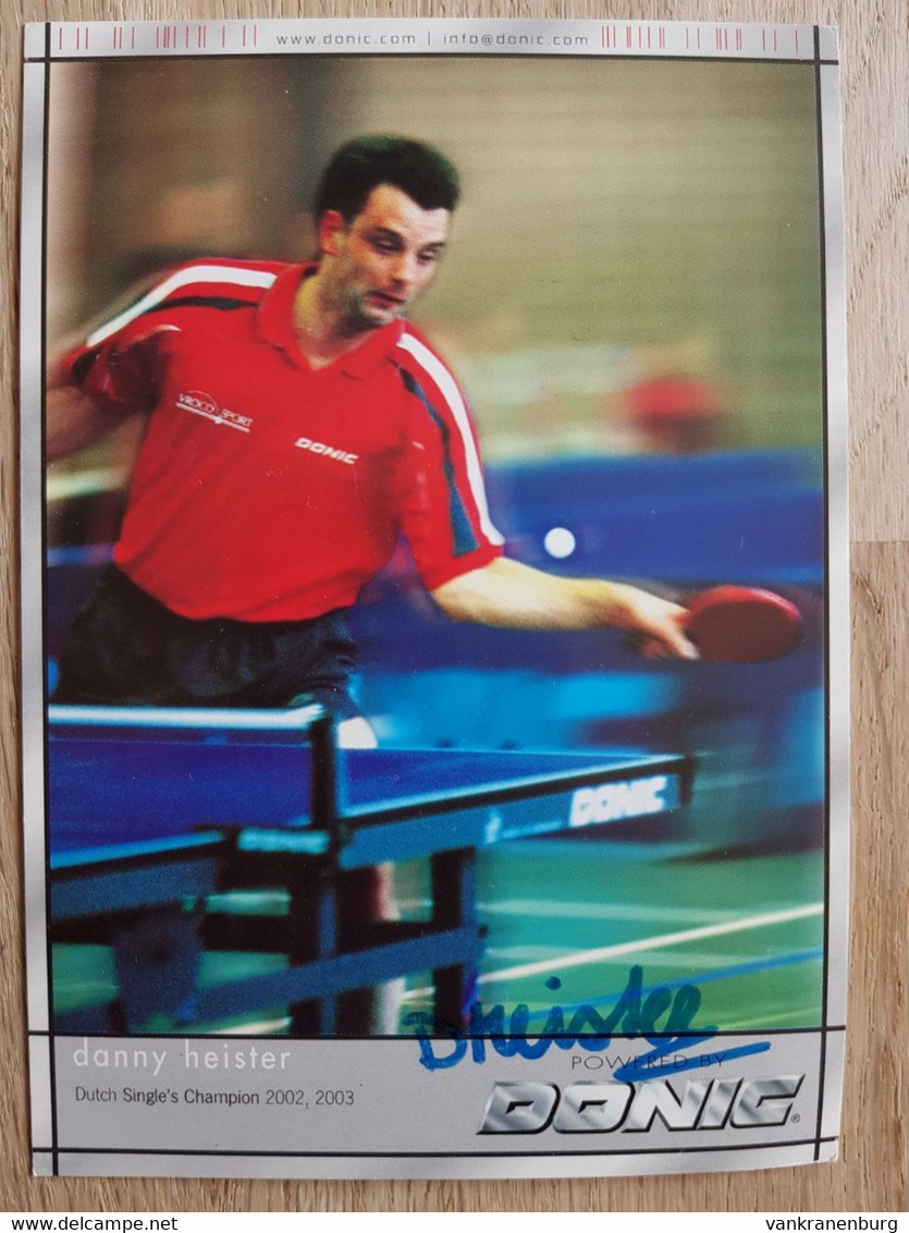 Card Danny Heister - Powered By Donic - Table Tennis - Original Signed - Tischtennis