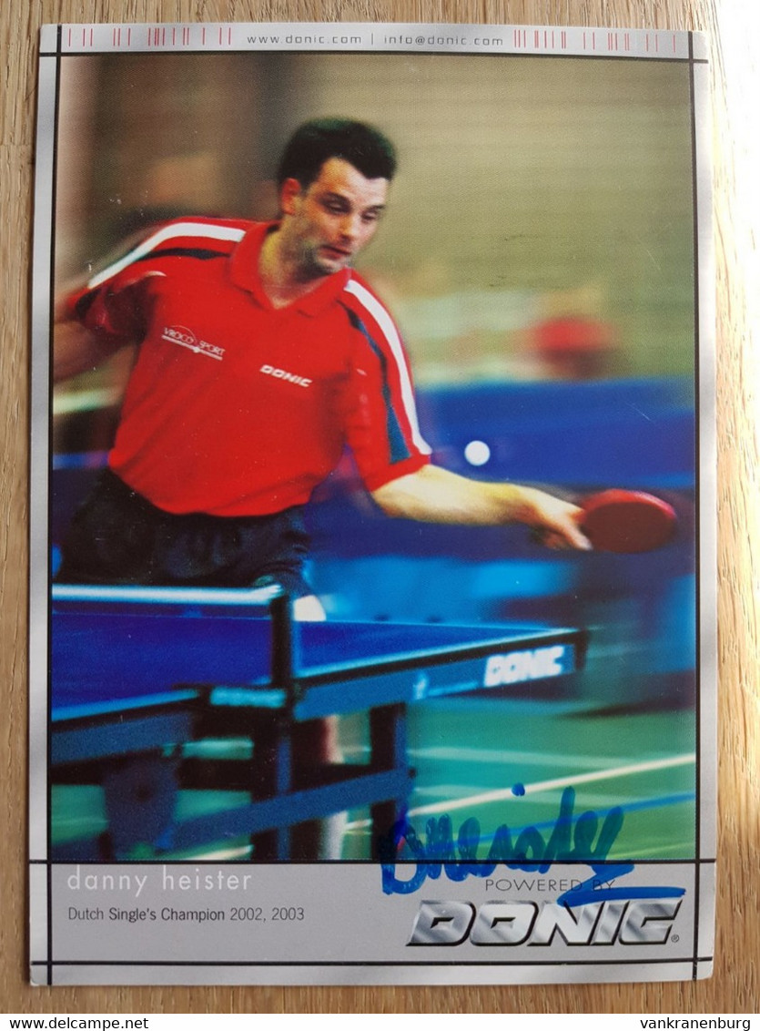 Card Danny Heister - Powered By Donic - Table Tennis - Original Signed - Tischtennis