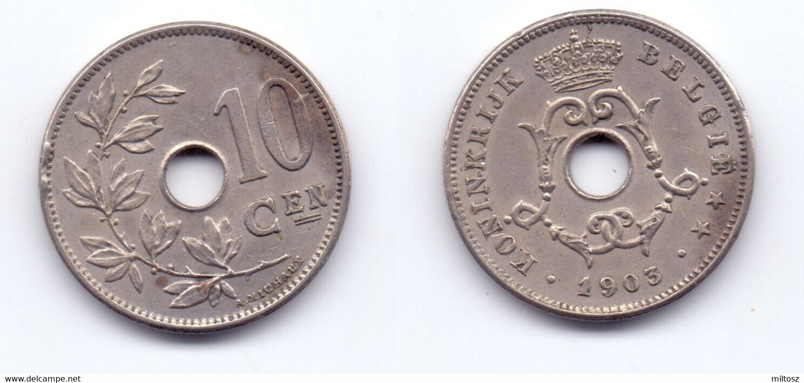 Belgium 10 Centimes 1903 (legend In Dutch) - 10 Cent