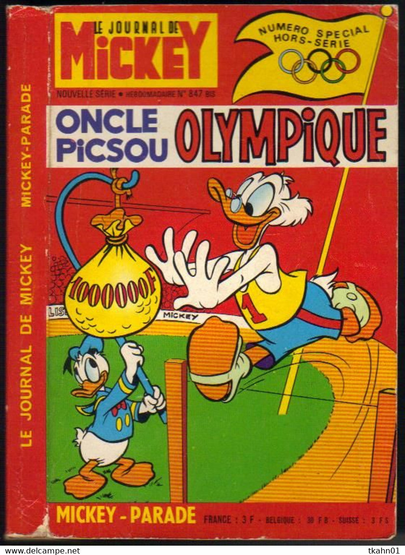 MICKEY-PARADE N° 847-BIS " ONCLE PICSOU OLYMPIQUE " LE PLUS RARE EN TBE - Mickey Parade