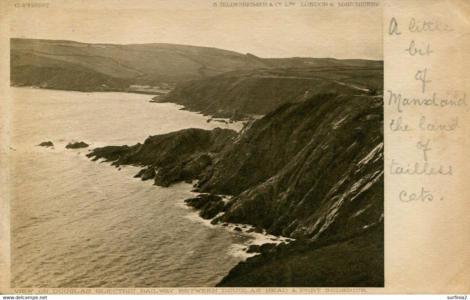 IOM - VIEW ON DOUGLAS ELECTRIC RAILWAY BETWEEN DOUGLAS HEAD AND PORT SODERICK (OFFICIAL) Iom452 - Isle Of Man