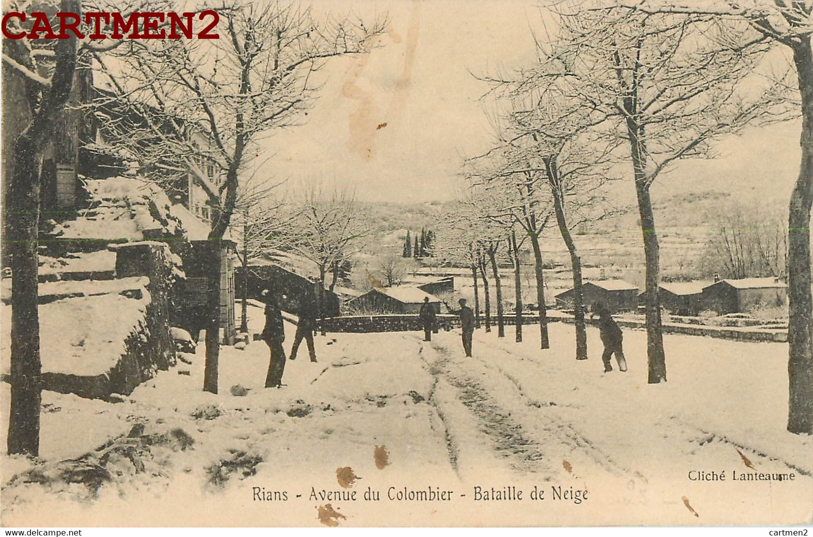 RIANS AVENUE DU COLOMBIER BATAILLE DE NEIGE 83 VAR - Rians