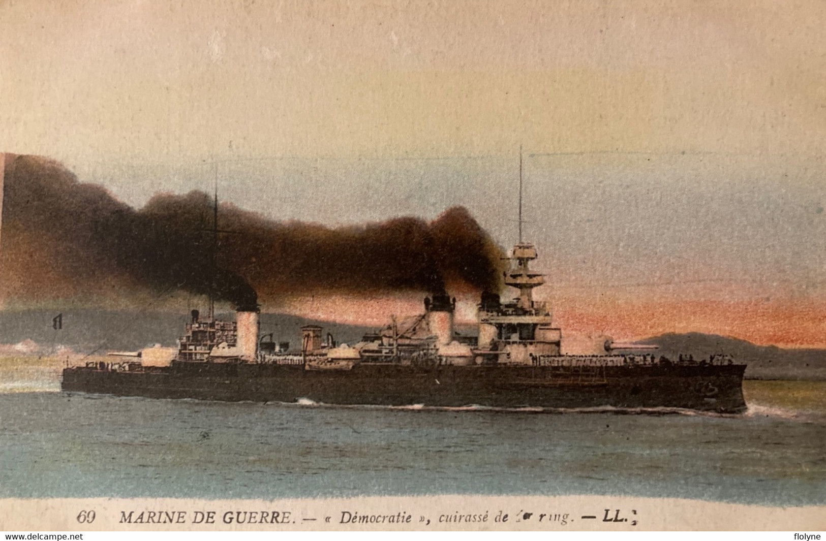 Le DÉMOCRATIE - Marine De Guerre - Bateau Navire Croiseur De 1er Rang - Militaria - Krieg
