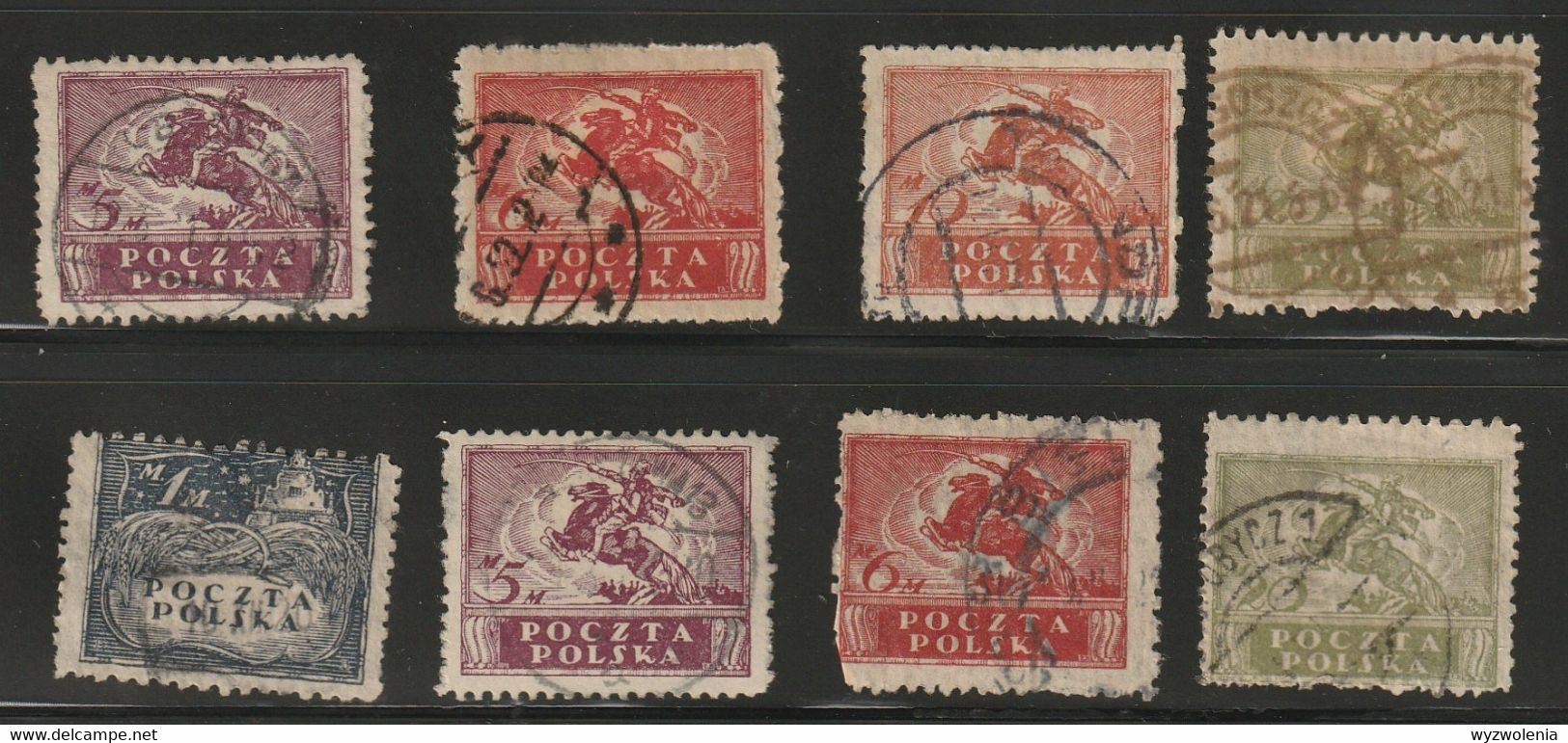 E 469) Polen 1919 Mi# 101-117 O (+ 4 Dubletten Mit Farbabweichungen): Gebiet Der Markwährung (teilw. Mit Falz) - Other & Unclassified