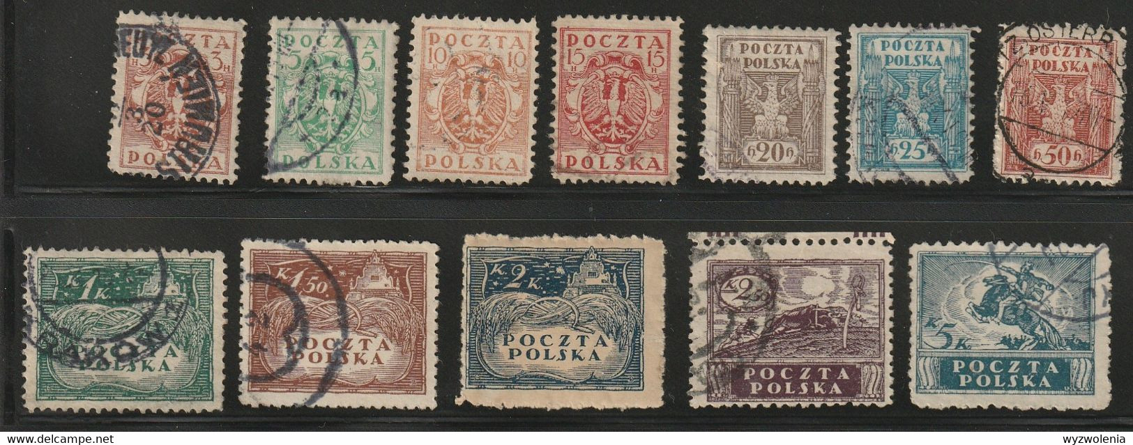 E 466) Polen 1919 Mi# 65-73,75-76 O, 74 * Mit Gummi Und Falz (Kronenwährung) - Otros & Sin Clasificación