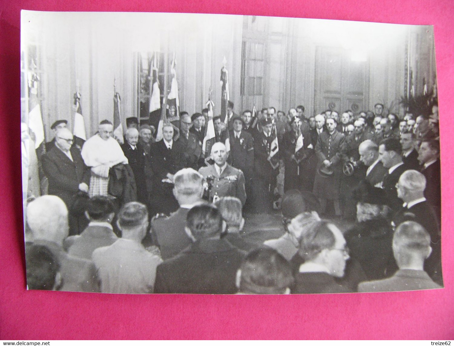 Photo De Presse Argentique METZ 21 Novembre 1948 4 ème Anniversaire De La Libération De La Ville Général Revers - Lugares