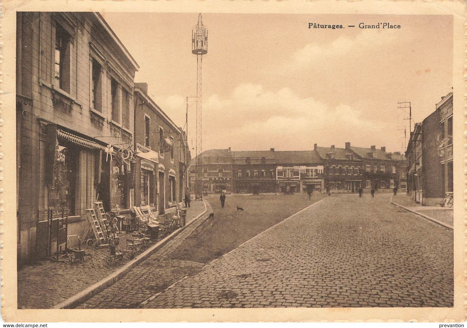 PATURAGES - Grand'Place (avec Tir A La Herse Sur La Gauche De La Carte)- Carte Circulé En 1947 - Colfontaine