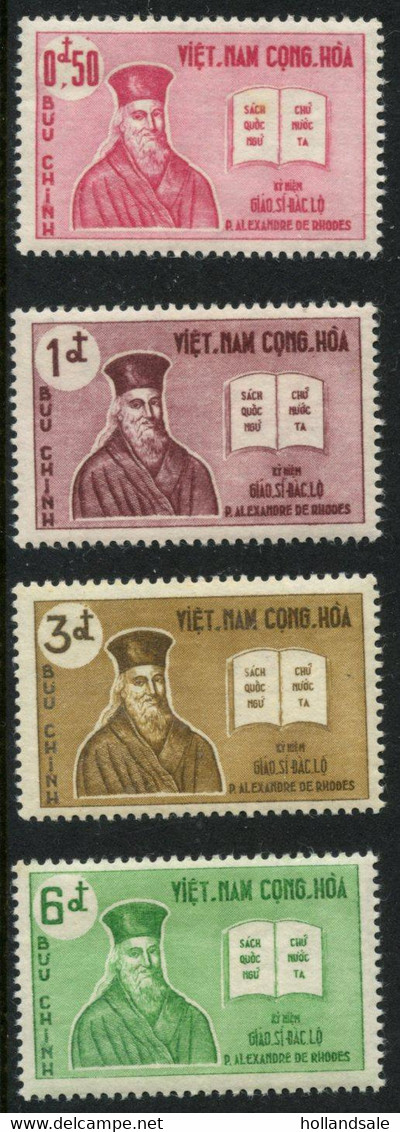 VIETNAM SOUTH - 1961 300th Death Anniv Of Alexander Of Rhodos. MICHEL #247-250. MNH. - Vietnam