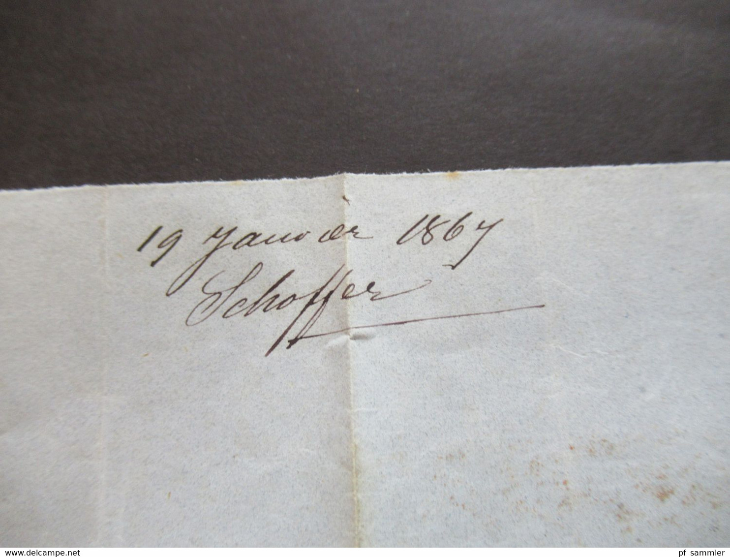 Niederlande 1867 Transit Roter K2 Pays Bas Auslandsbrief Roter K2 Rotterdam - Nantes über Paris Faltbrief Ohne Inhalt - Cartas & Documentos