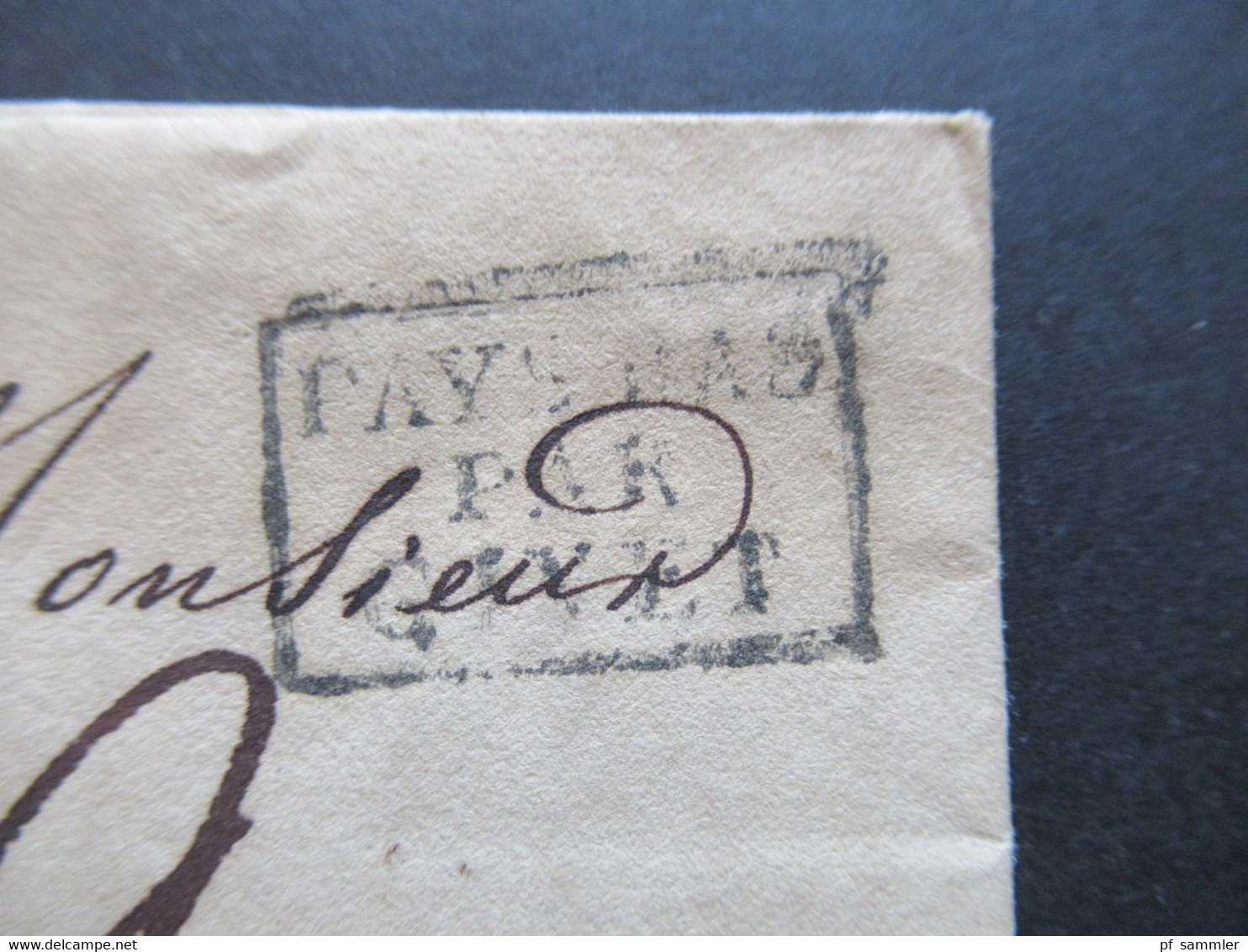 Belgien 11.12.1824 Ra3 Pays Bas Par Givet Liege - Paris Rue Del Universität No 52 Rote Stempel U.A. L1 Luik / Lüttich - 1815-1830 (Periodo Olandese)