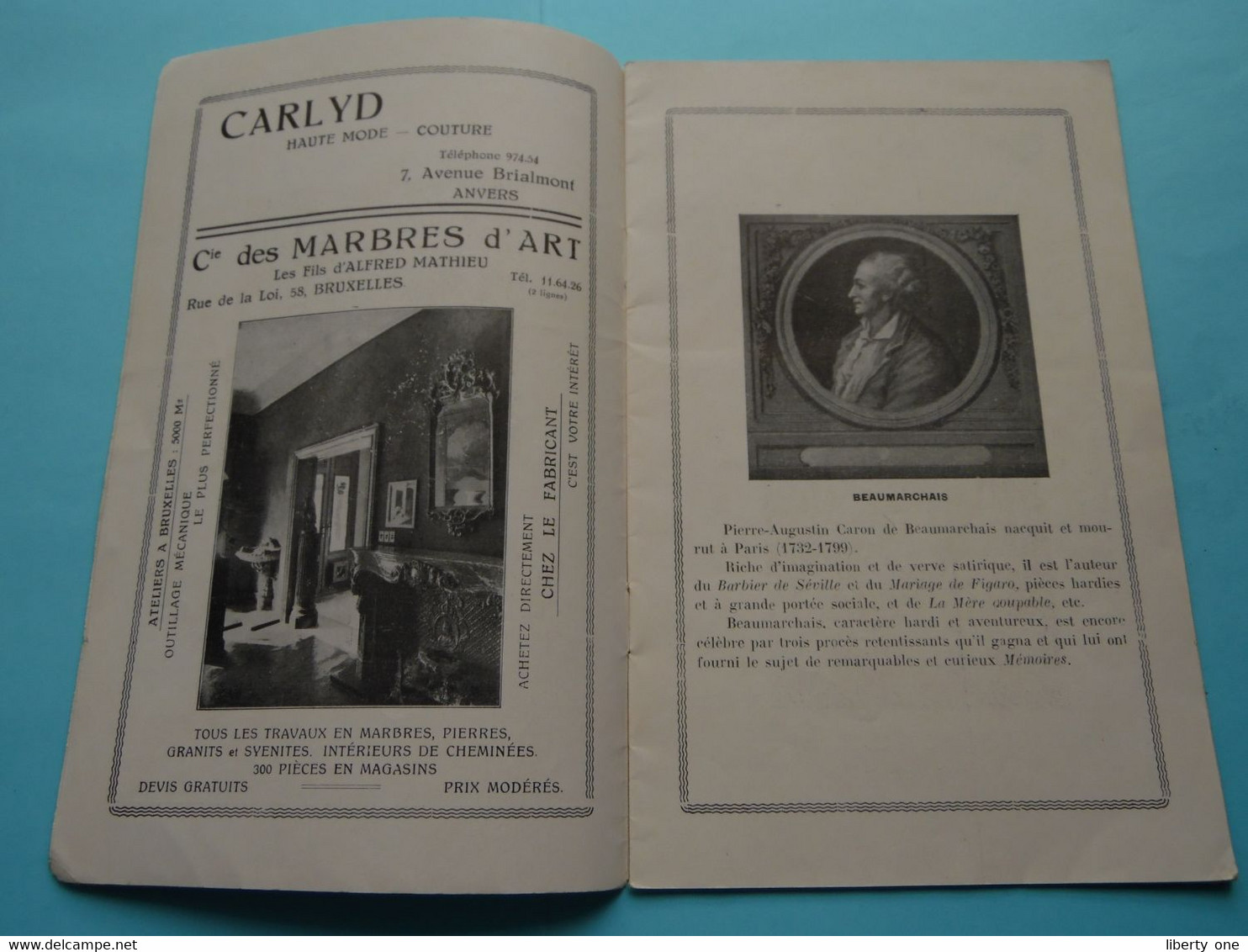 Comédie Française 1680-1931 > Théatre ROYAL D'ANVERS " Le Barbier De Séville " ( Voir / Zie Scans ) ! - Programs