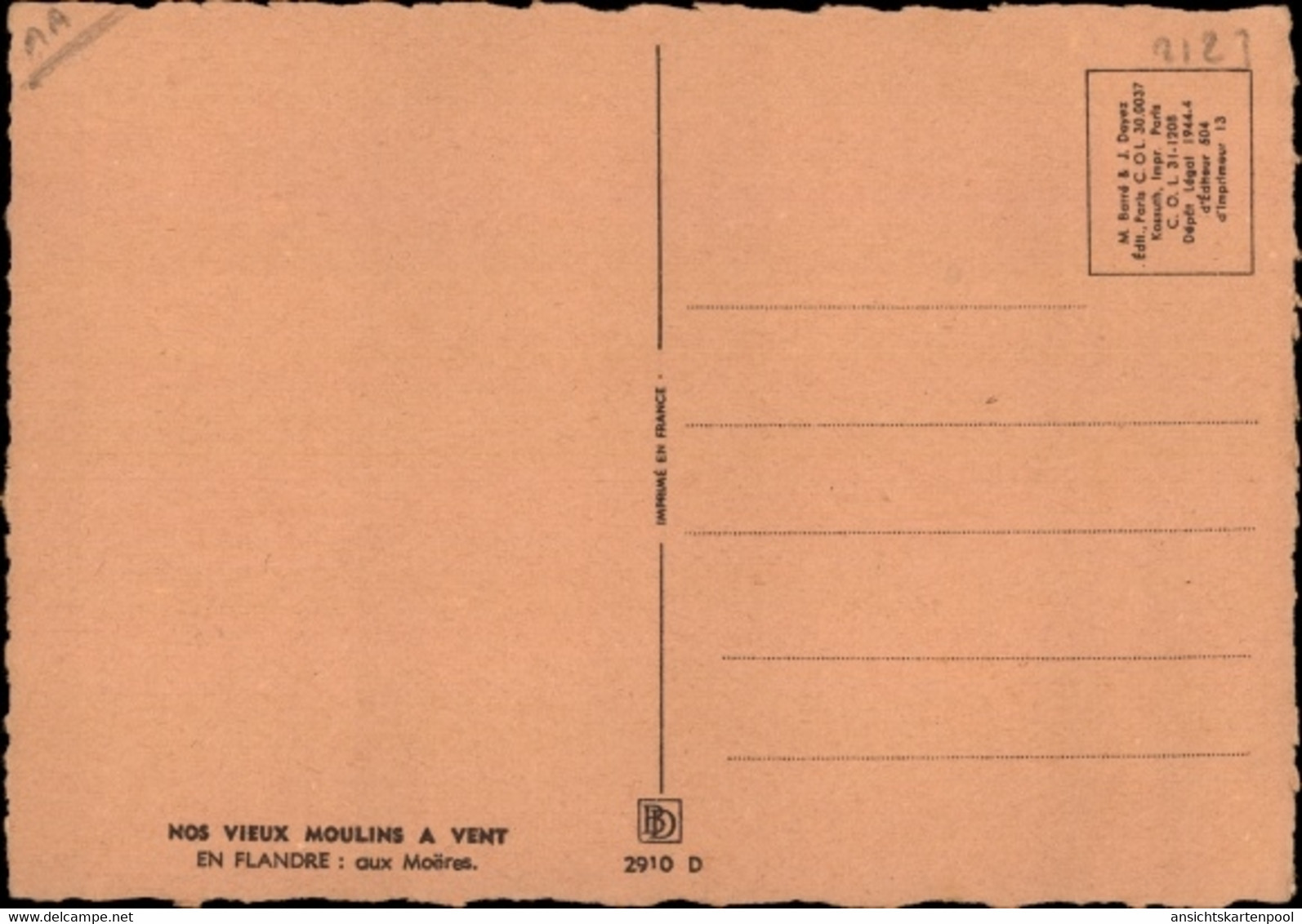 Artiste CPA Barday, Vieux Moulin Oise, Moulins A Vent En Flandre - Autres & Non Classés