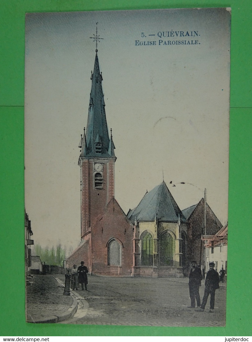 Quiévrain Eglise Paroissiale (colorisée) - Quievrain