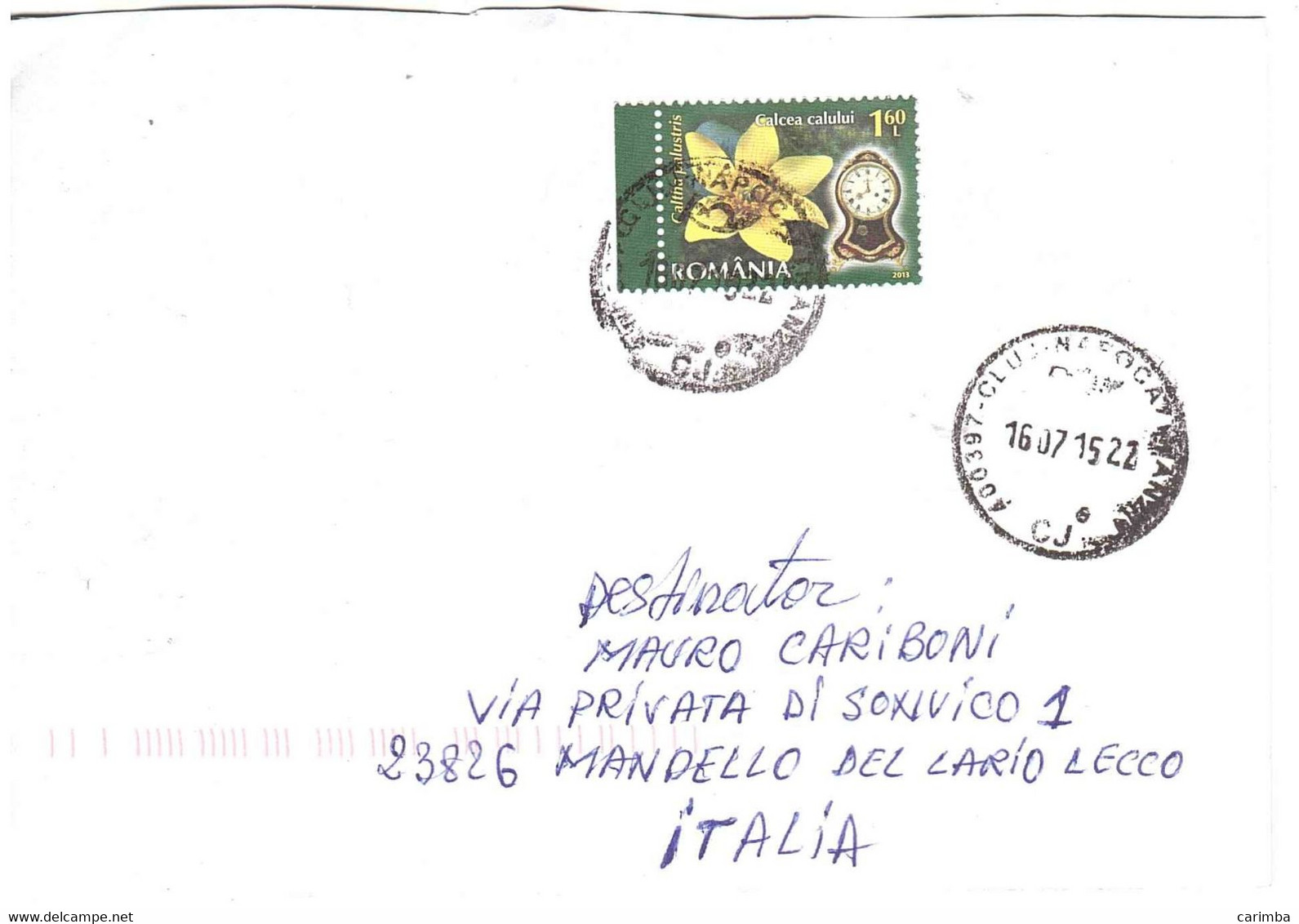 ROMANIA CALCEA CALULUI LETTERA PER ITALIA - Storia Postale