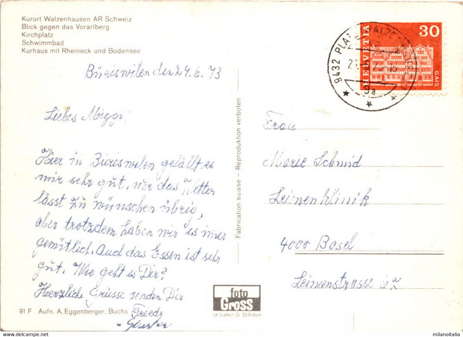 Gruss Aus Walzenhausen - 4 Bilder (91) * 25. 6. 1973 - Walzenhausen