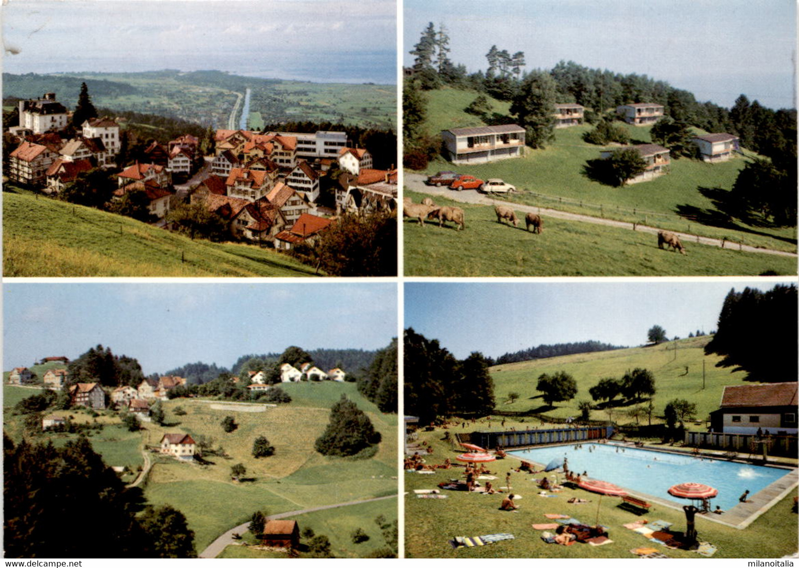 Walzenhausen AR Mit Altenrhein Und Bodensee - 4 Bilder (38227) * 10. 9. 1983 - Walzenhausen