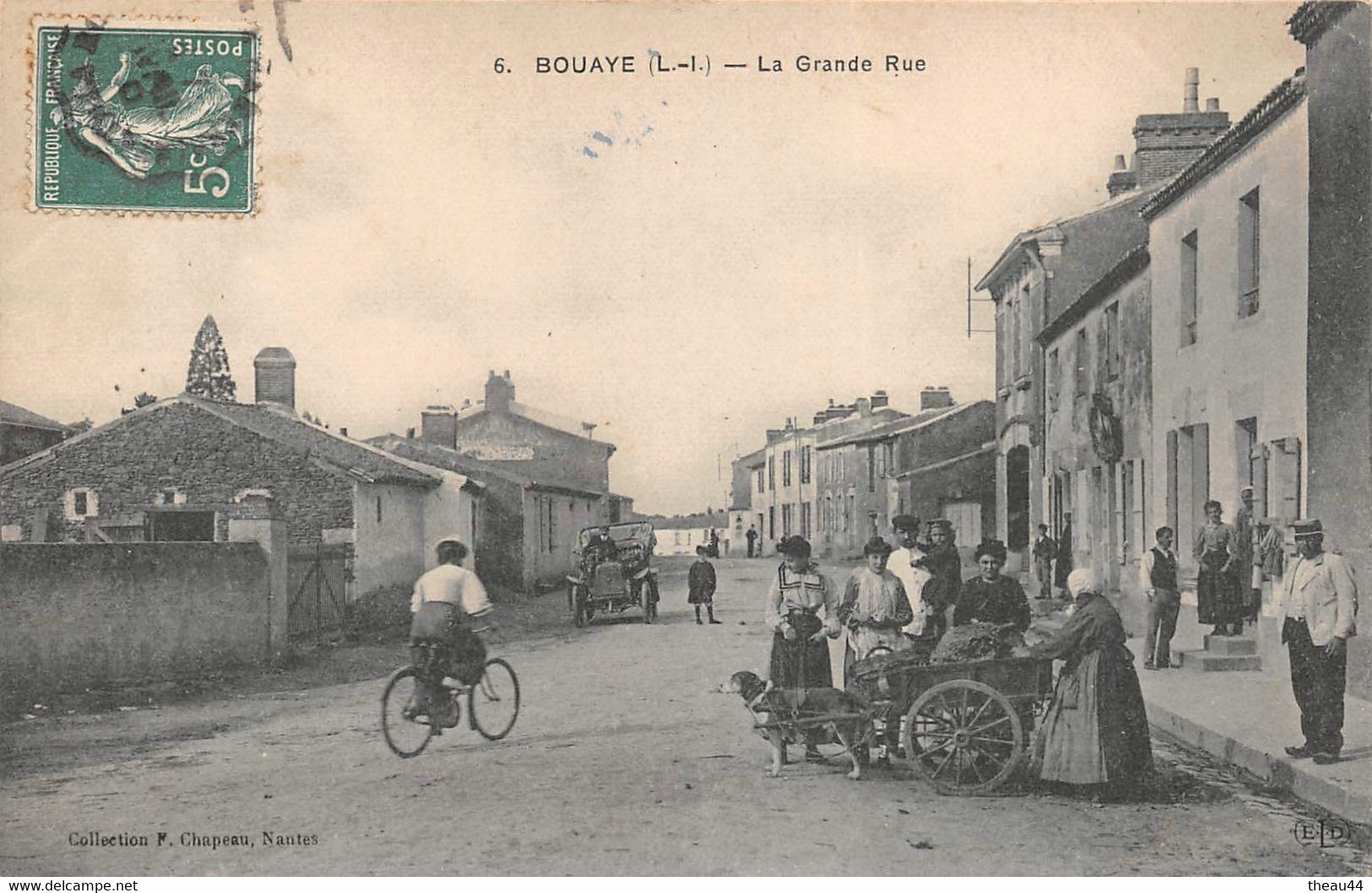 ¤¤   -   BOUAYE   -  La Grande Rue   -  Attelage De Chien  -  Voiture à Chien      -  ¤¤ - Bouaye