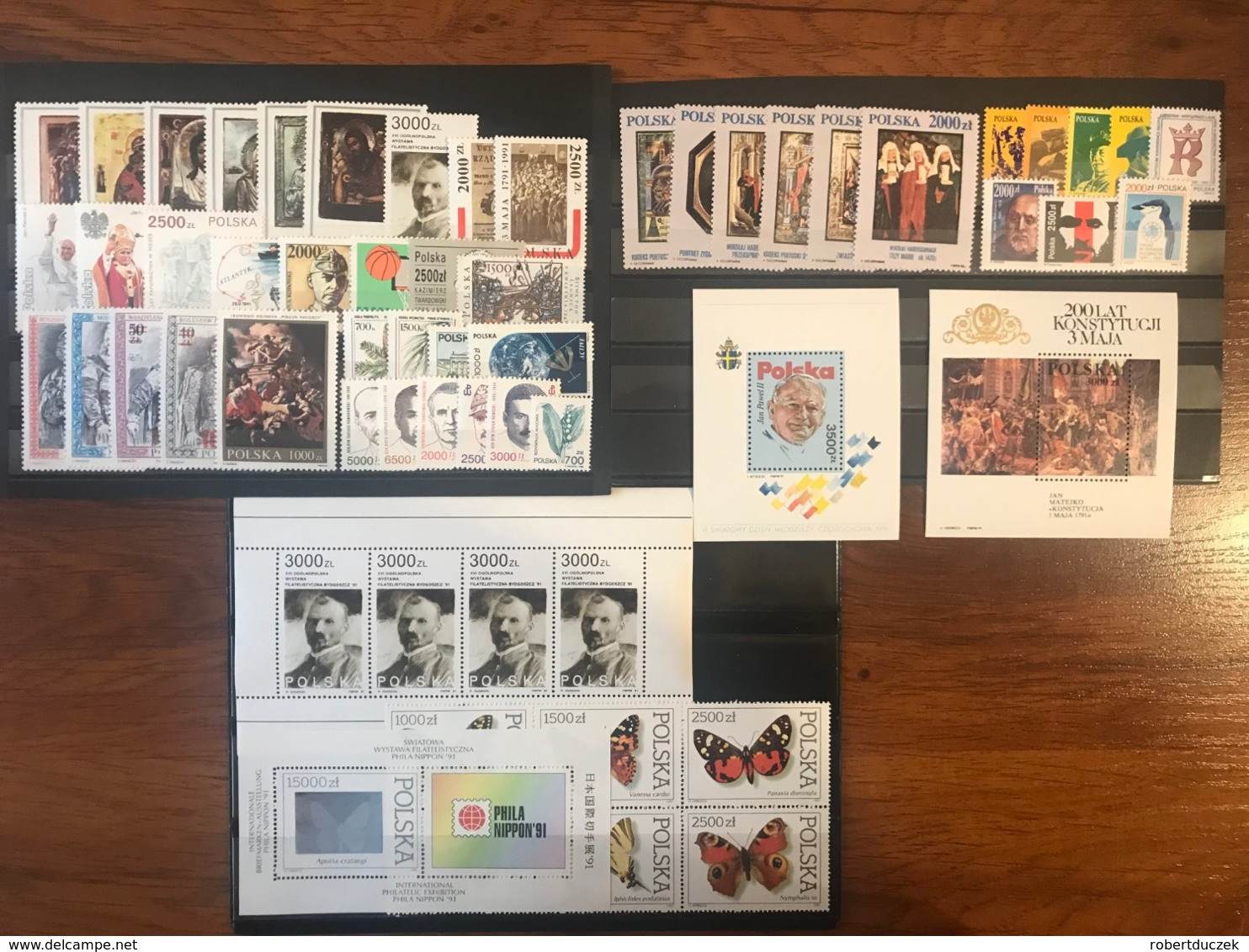 Poland 1991. Complete Year Set 52 Stamps And 4 Souvenir Sheets. MNH - Años Completos