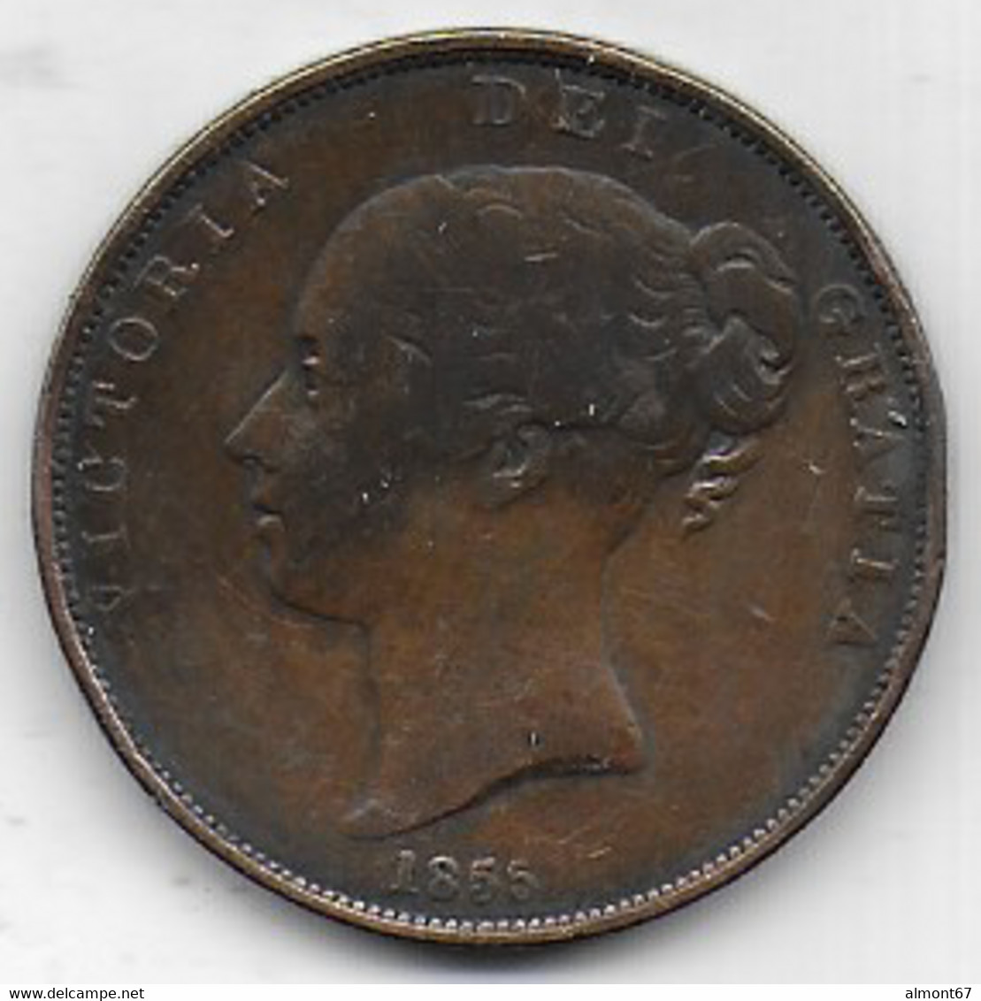 Grande Bretagne - Penny  1855 - D. 1 Penny