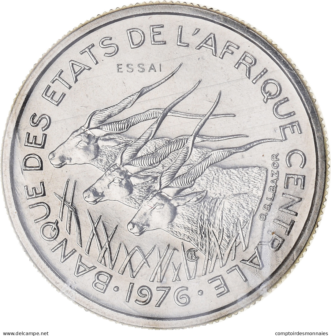 Monnaie, États De L'Afrique Centrale, 50 Francs, 1976, Paris, ESSAI, FDC - Kamerun