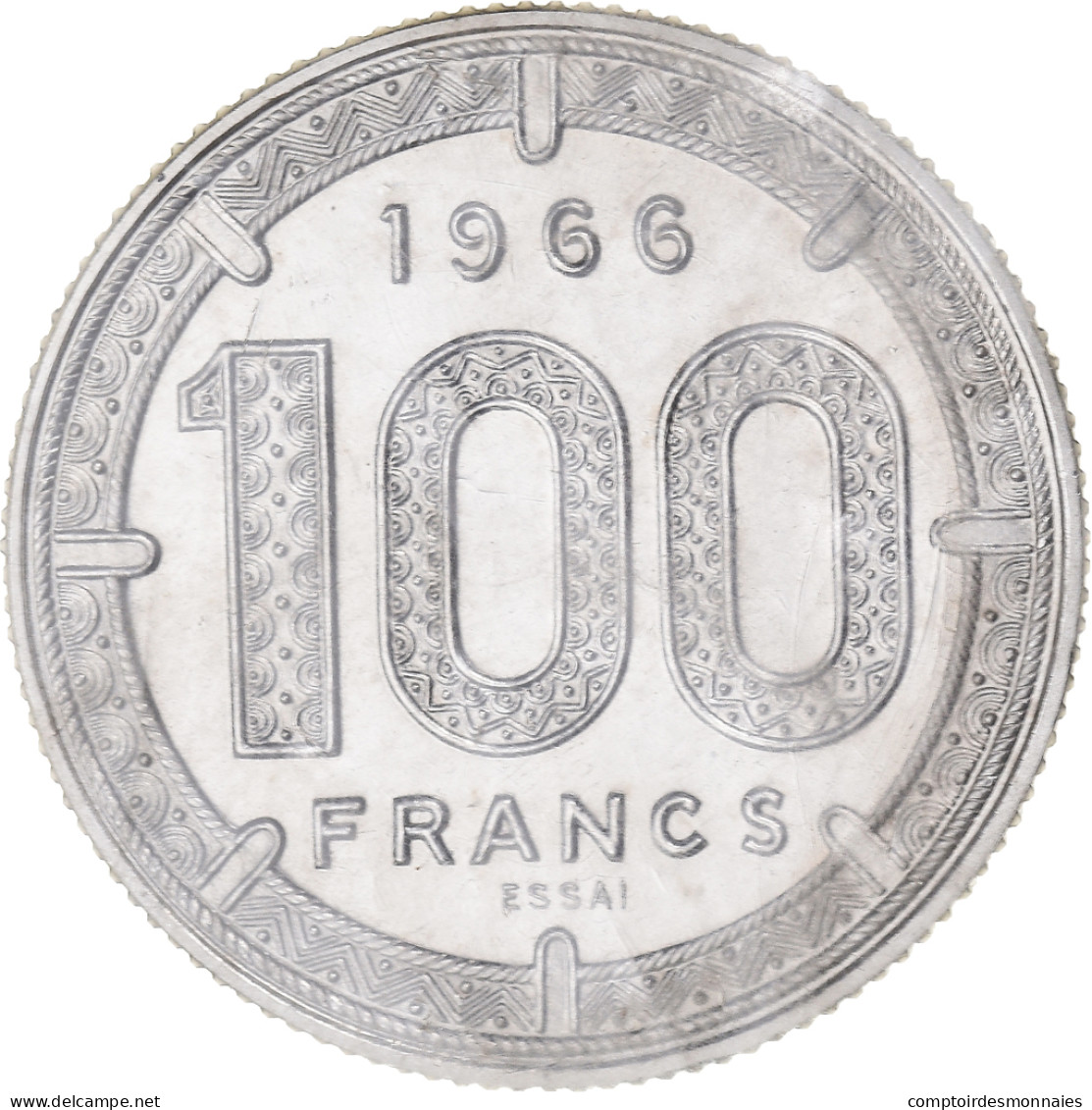 Monnaie, États De L'Afrique équatoriale, 100 Francs, 1966, Paris, ESSAI, FDC - Gabon