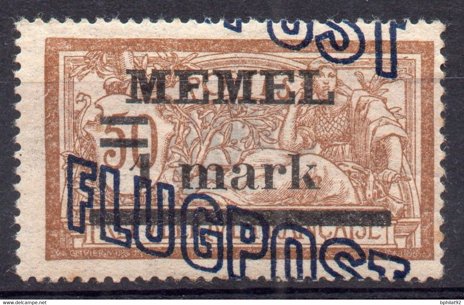 !!! MEMEL, PA N°4a SURCHARGE DOUBLE FLUGPOST NEUF *, UN POINT DE ROUSSEUR - Nuovi