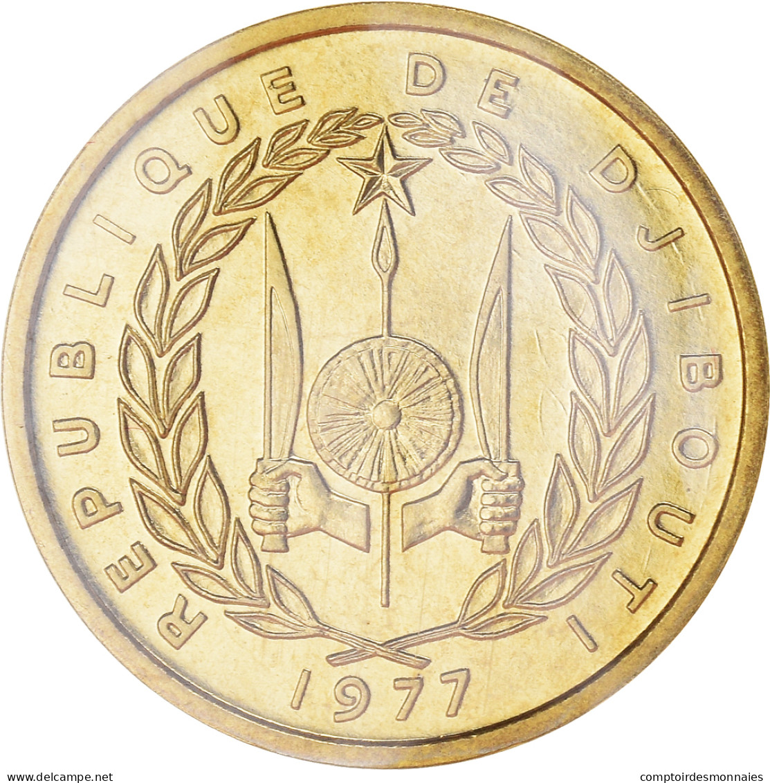 Monnaie, Djibouti, 10 Francs, 1977, Paris, ESSAI, FDC, Bronze-aluminium, KM:E4 - Djibouti