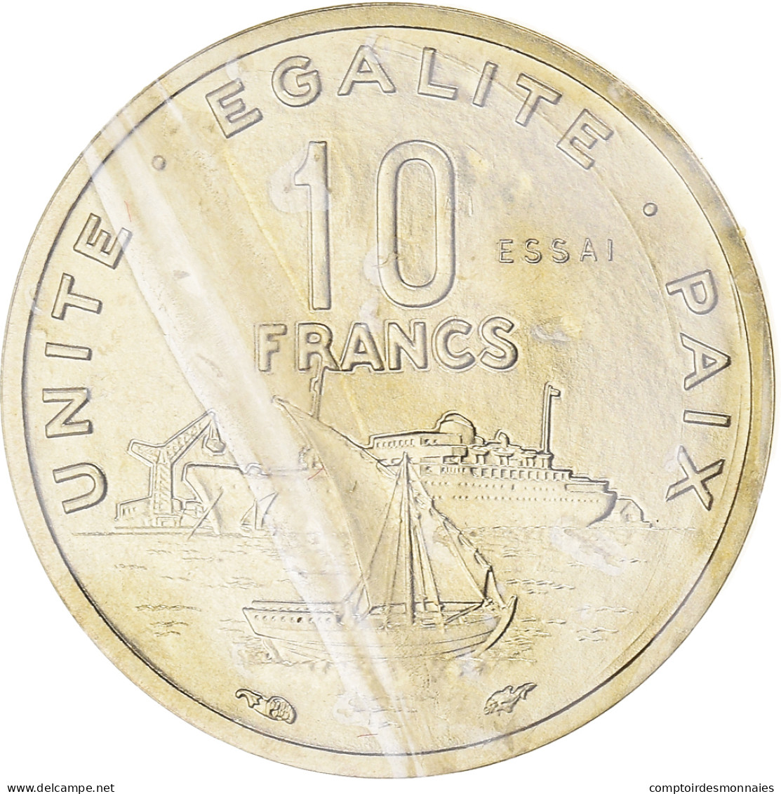 Monnaie, Djibouti, 10 Francs, 1977, Paris, ESSAI, FDC, Bronze-aluminium, KM:E4 - Gibuti