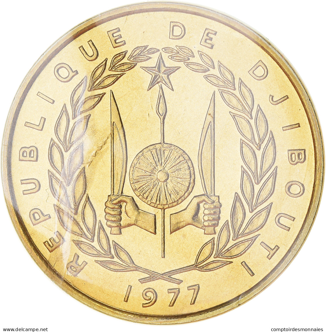 Monnaie, Djibouti, 20 Francs, 1977, Paris, ESSAI, FDC, Bronze-Aluminium, KM:E5 - Dschibuti