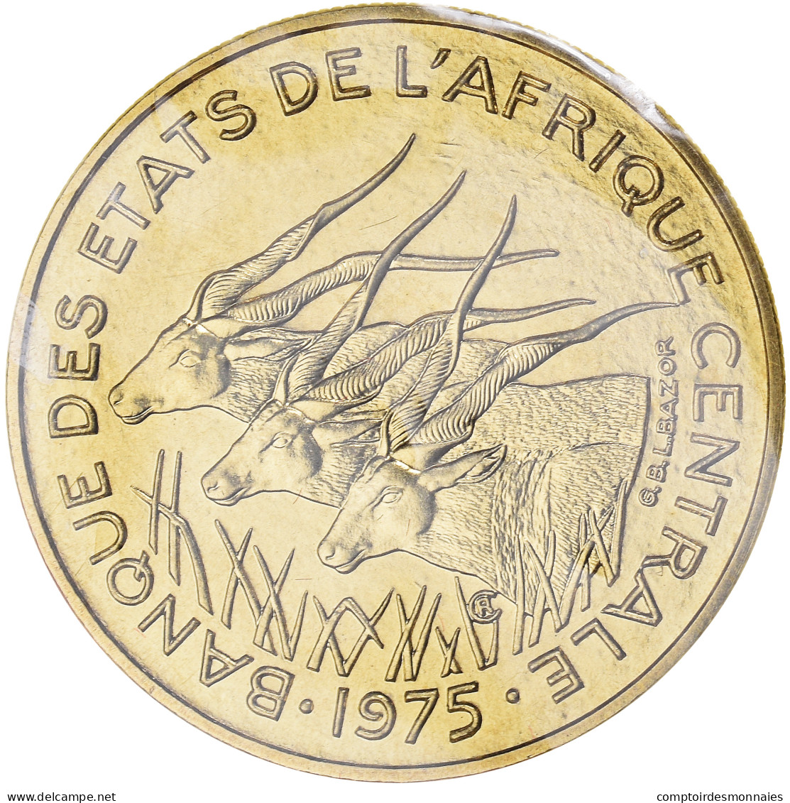Monnaie, États De L'Afrique Centrale, 25 Francs, 1975, Paris, ESSAI, FDC - Centrafricaine (République)