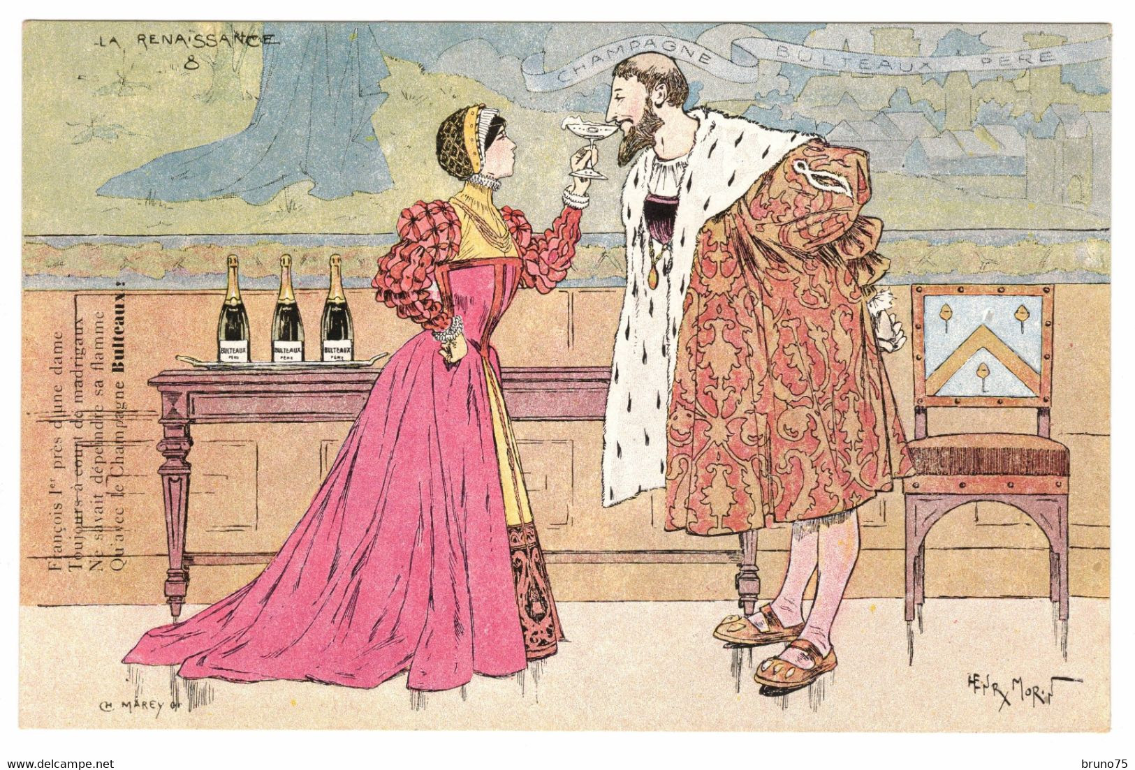 Henri MORIN - Publicité - CHAMPAGNE BULTEAUX - La Renaissance - Morin, Henri