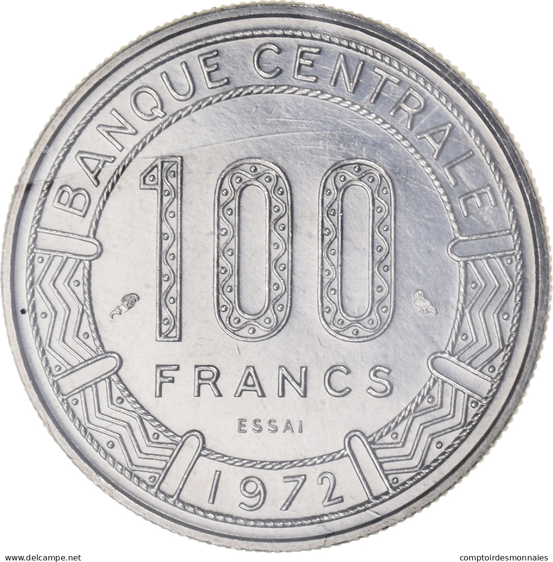 Monnaie, Cameroun, 100 Francs, 1972, Paris, ESSAI, FDC, Nickel, KM:E15 - Kameroen