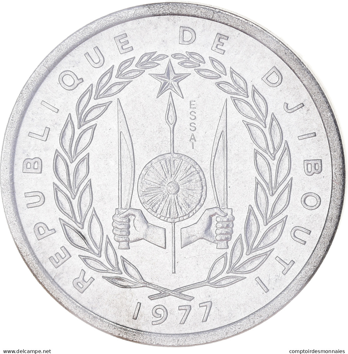 Monnaie, Djibouti, Franc, 1977, Paris, ESSAI, FDC, Aluminium, KM:E1 - Djibouti