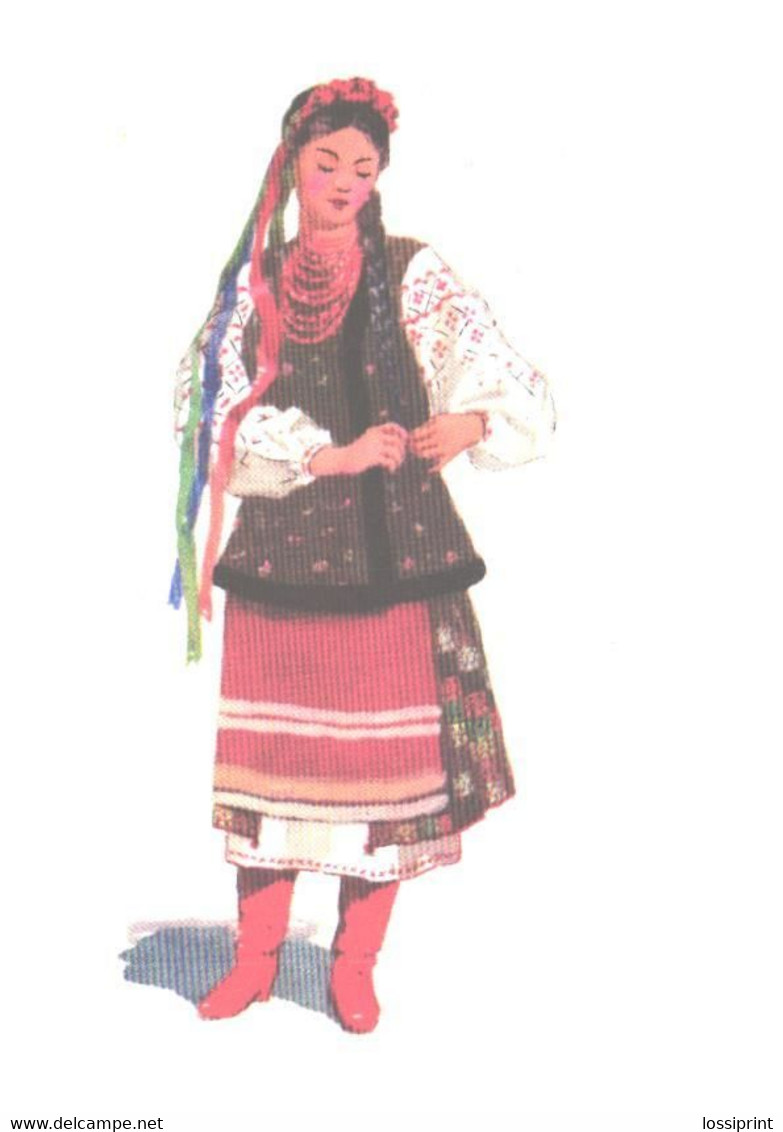 Ukraine:Kiev, Lady Wearing National Costume, 1959 - Europe
