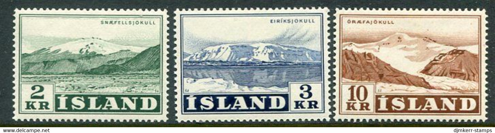 ICELAND 1957 Glaciers  MNH / **.  Michel 316-18 - Nuovi