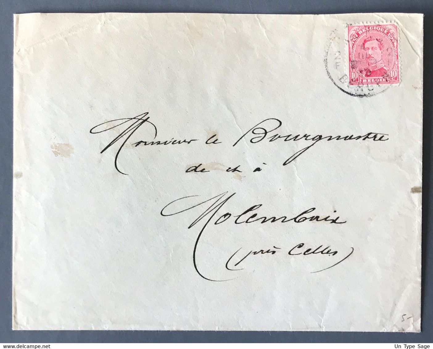 Belgique COB N°138 Sur Enveloppe, Cachet De Fortune 1919 MONS (BERGEN) - (A1647) - Fortune (1919)