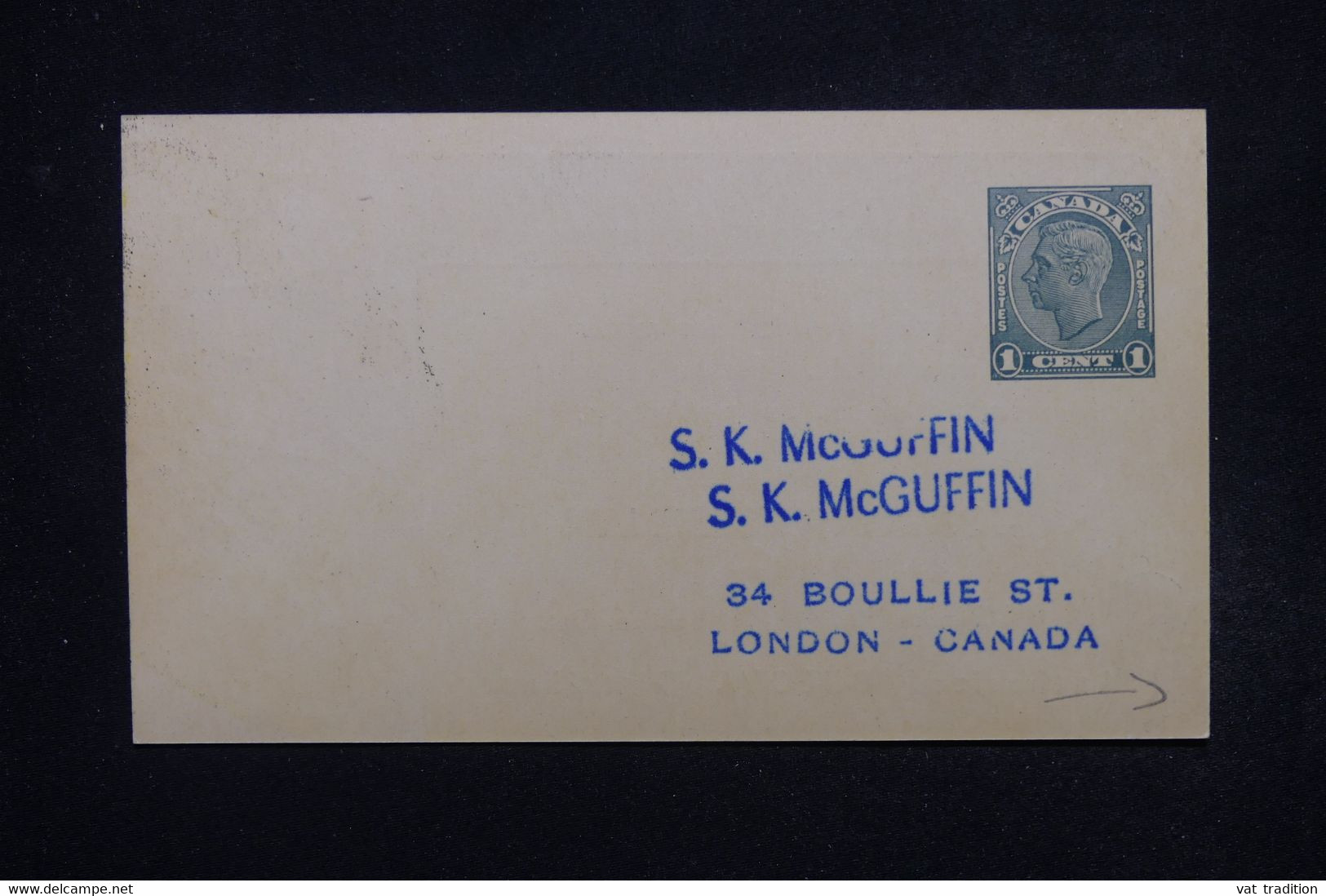 CANADA - Entier Postal Avec Repiquage Commercial Au Verso ( Bijoutier ) - L 118201 - 1903-1954 Könige