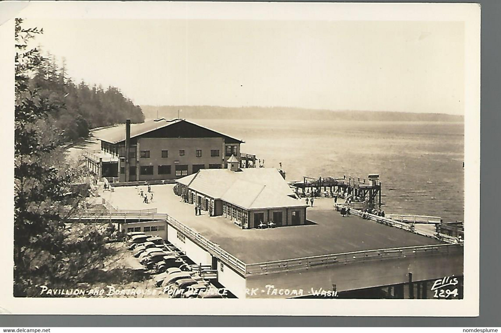 59078 ) USA Pavillion Boathouse Point Defiance Park  Tacoma Wa Real Photo Post Card RPPC Undivided Back - Tacoma