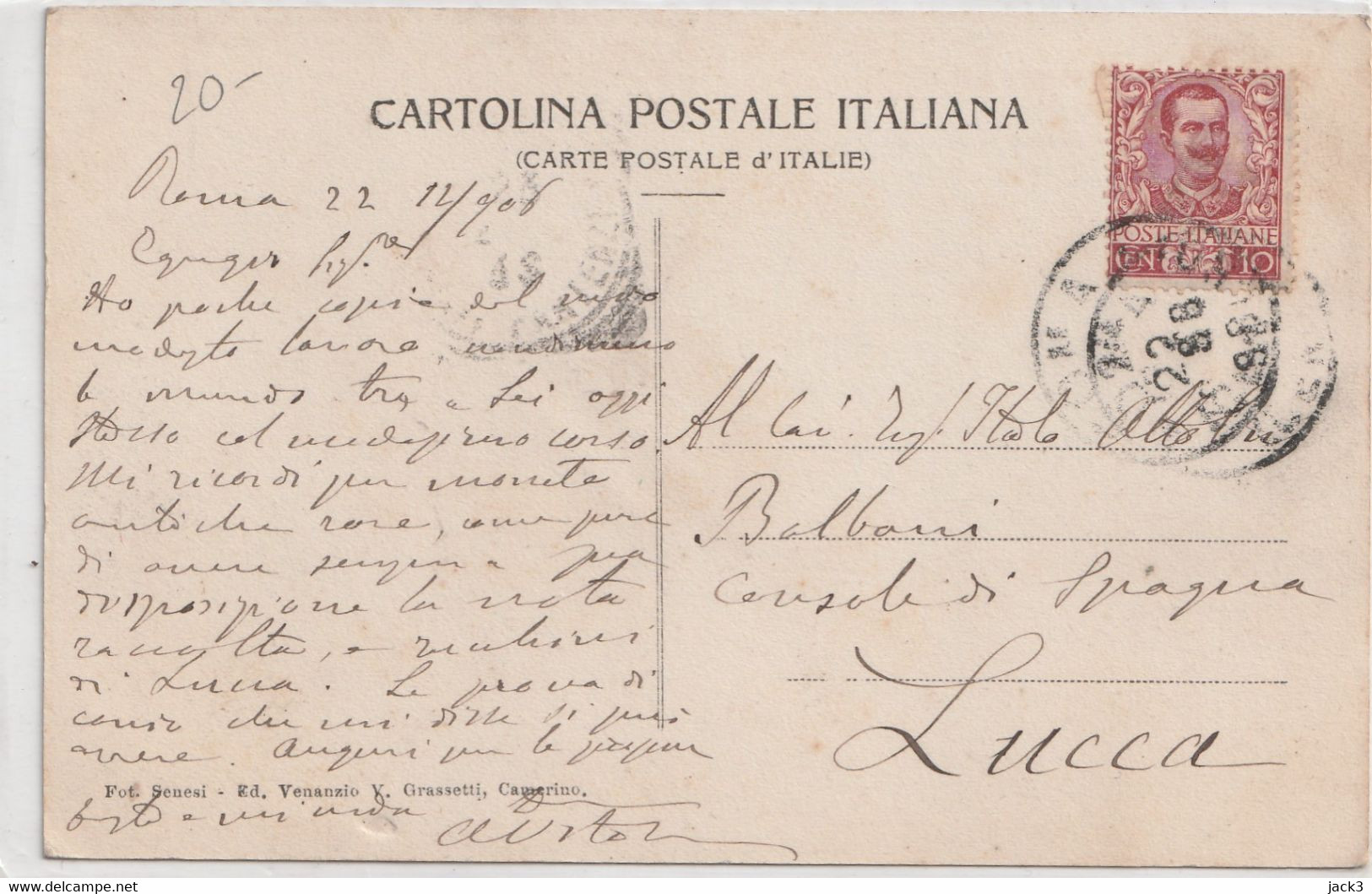 Cartolina - Camerino (Macerata) Innaugurazione Del Monumento Al Pittore F. Vitalini  1906 - Inauguraciones