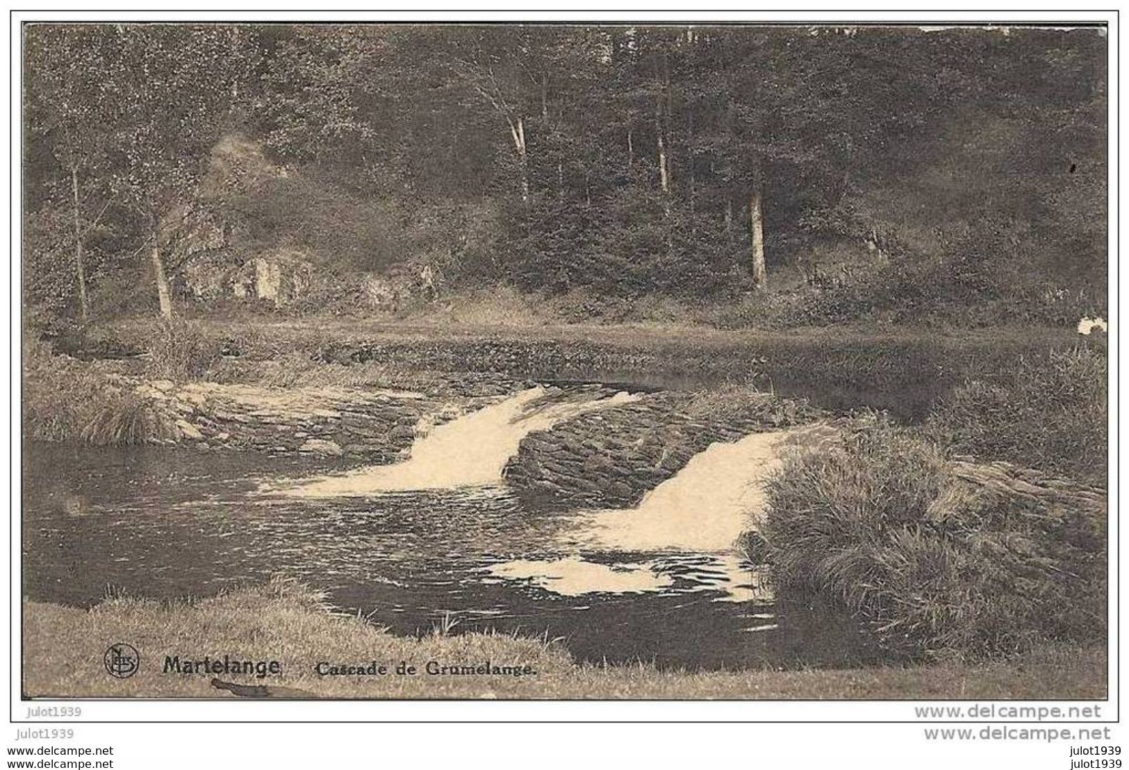 GRUMELANGE ..-- MARTELANGE ..-- Cascade . 1923 Vers MONS ( Melle Lucienne BISTON ) .   Voir Verso . - Martelange