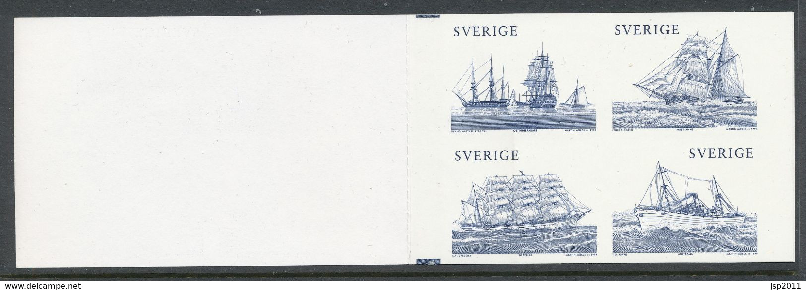 Sweden 1999. Proof Of Print Booklet:  Det Marina Arvet. Blue. MNH(**) - Proeven & Herdrukken