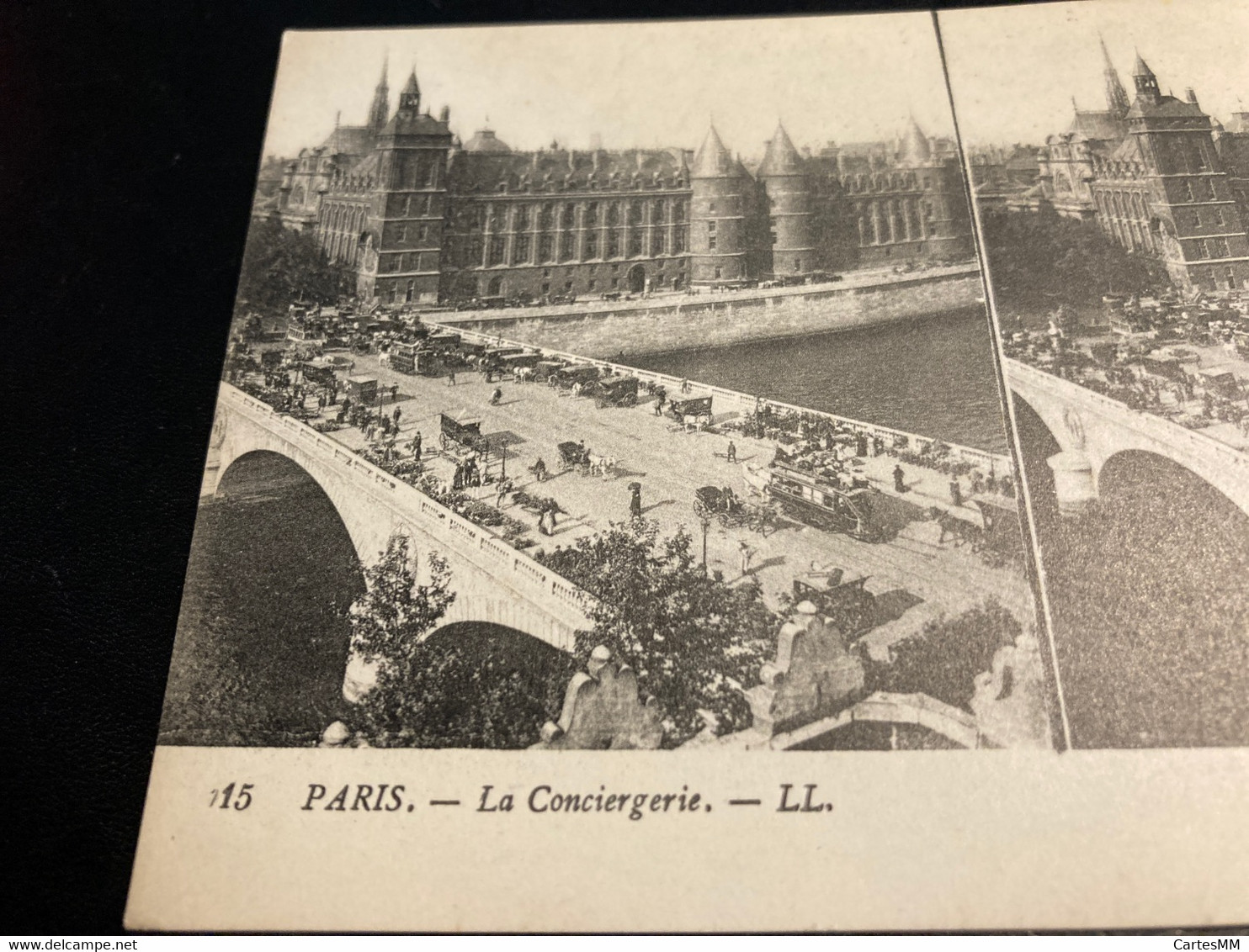 Paris RARE Carte Postale Stéréo La Conciergerie - Stereoscopische Kaarten