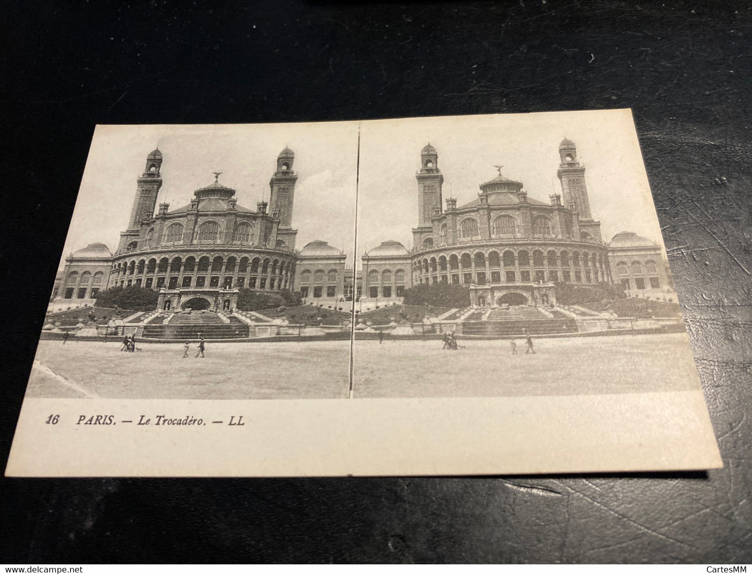 Paris RARE Carte Postale Stéréo Le Trocadéro - Estereoscópicas