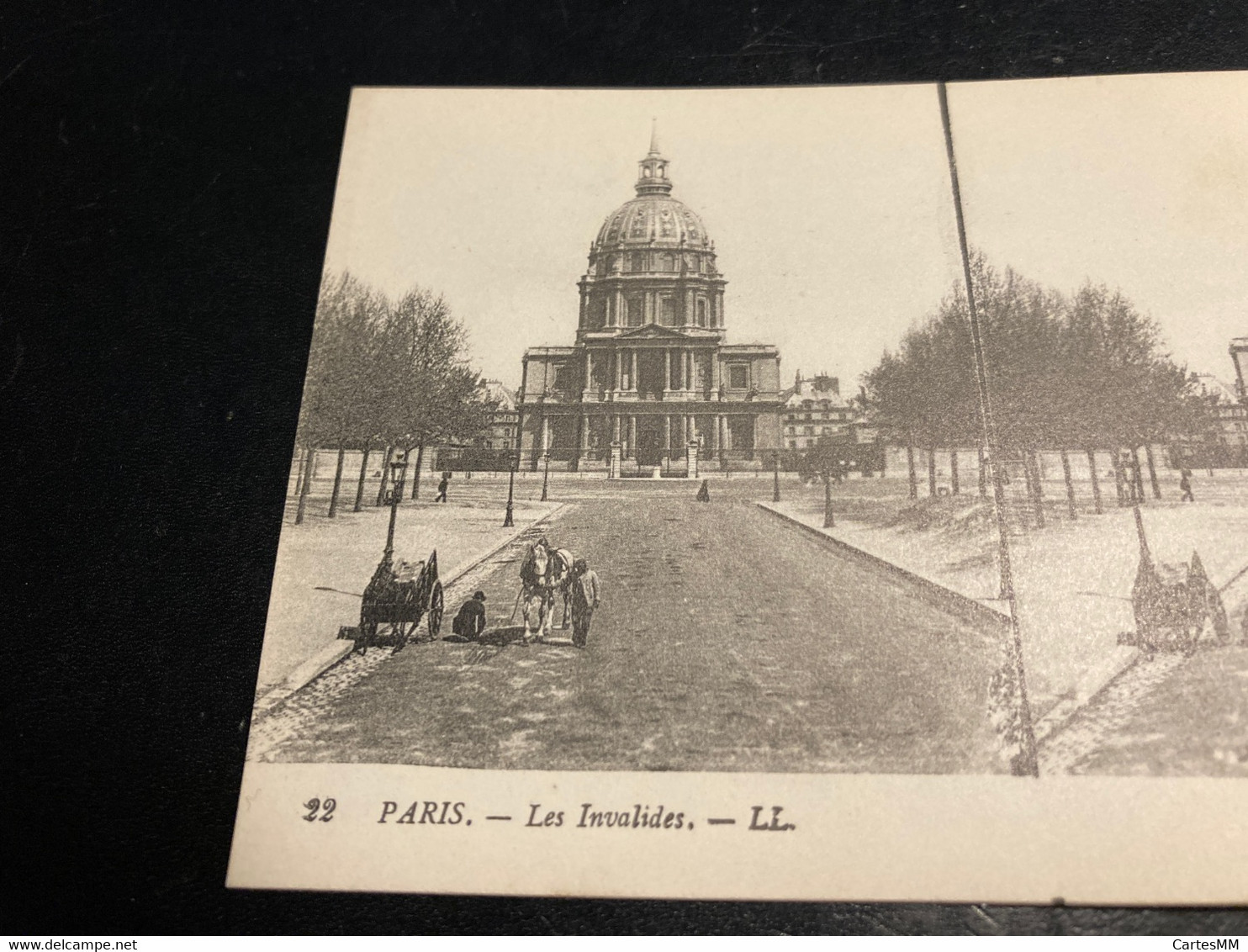 Paris RARE Carte Postale Stéréo Les Invalides - Stereoscope Cards