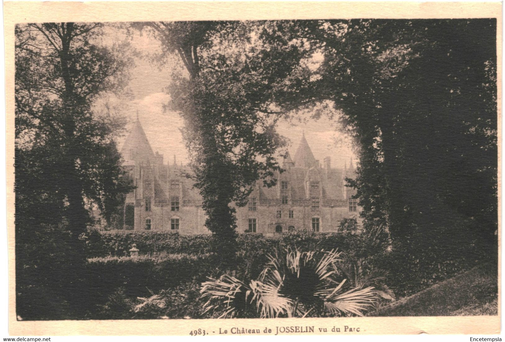 CPA Carte Postale France-Josselin- Le Château Vu Du Parc  VM46434 - Josselin