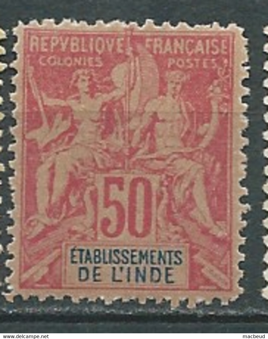 Inde Française  - Yvert N°  14  (*)    -  Aab 29115 - Ongebruikt