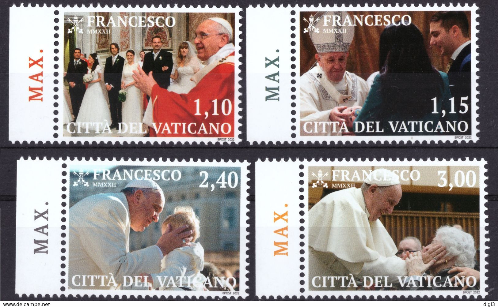 Vaticano, 2022, Pontificato Di Papa Francesco MMXXII, Serie Completa, MNH** - Ungebraucht