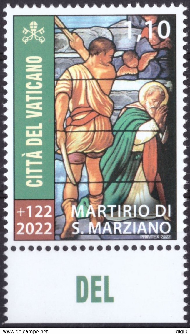 Vaticano, 2022, Anniversario Del Martirio Di San Marziano, 1,10 Eur, MNH** - Ungebraucht
