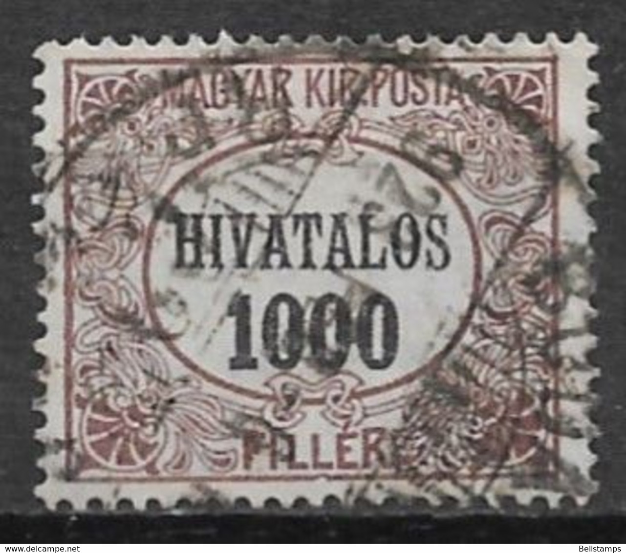 Hungary 1922. Scott #O20 (U) Official Stamp - Service